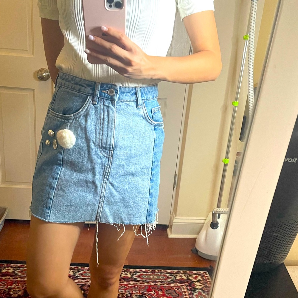 Zara demin mini skirt size xs 25